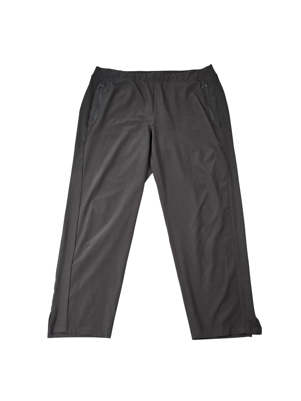 Chico's Pants Womens 16 Black Jogger Knit Pull On Ankle Lounge Lightweight Vacay